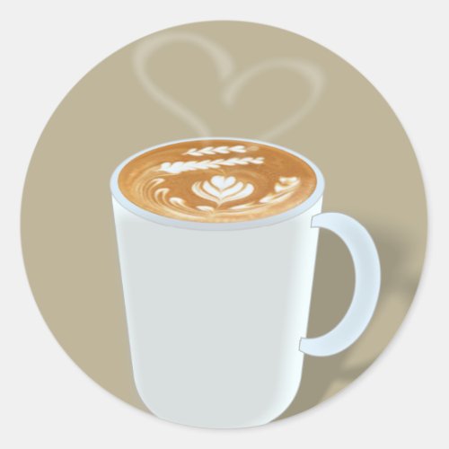 Latte Classic Round Sticker