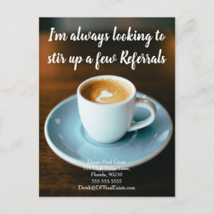 latte clients referral real estate marketing sell postcard