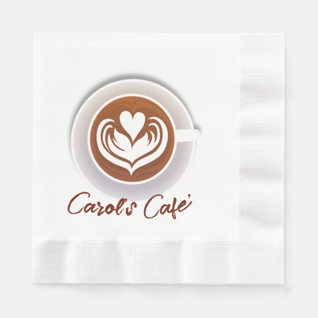 Latte Coffee Cup  Napkins (Front)