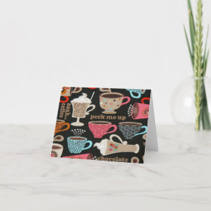 Latte Coffee Lovers Note Card