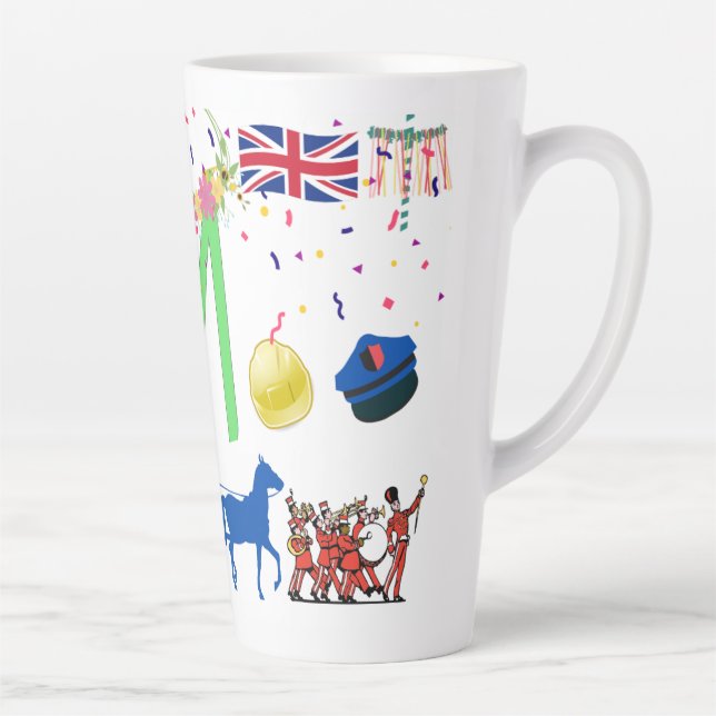 Latte/Coffee Mugs - Labor Day Celebration (Right)