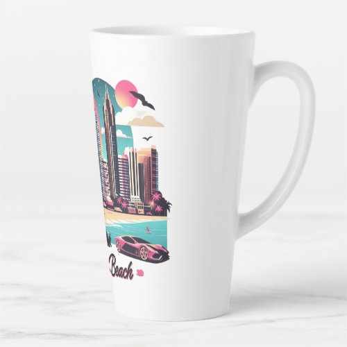 Latte coffee pot mug south beach collection