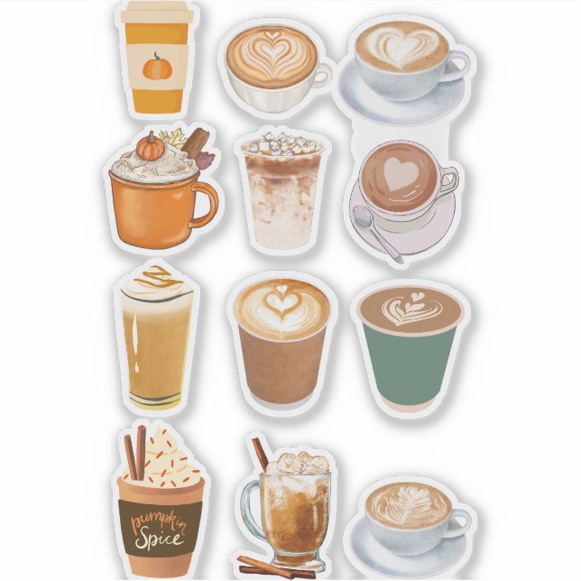 Latte Collage Sticker (Front)