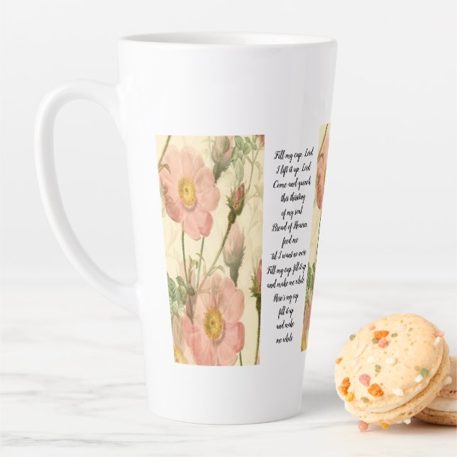 Latte Cup Floral Fill MyCup, Lord  Scripture  (In Situ)
