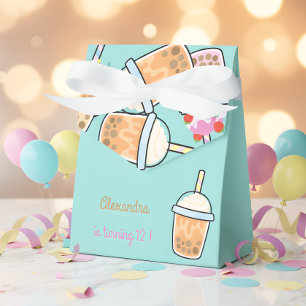 Latte fun coffee bobba tea birthday favor boxes