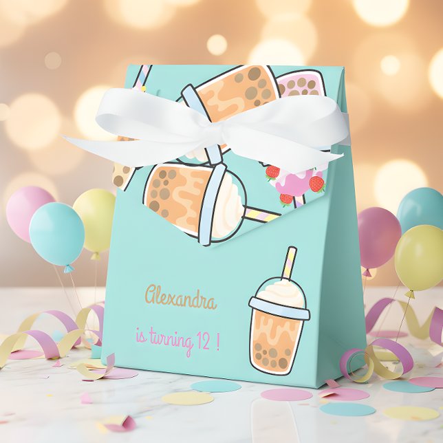 Latte fun coffee bobba tea birthday favor boxes (Creator Uploaded)