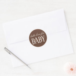 Latte Love Baby Is Brewing Coffee Baby Shower Classic Round Sticker