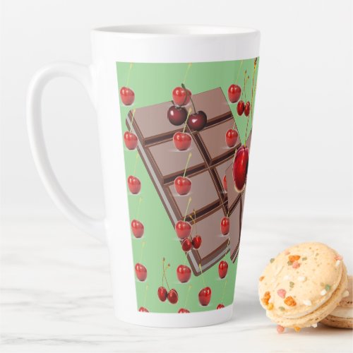 Latte Lover Cherries Latte Mug