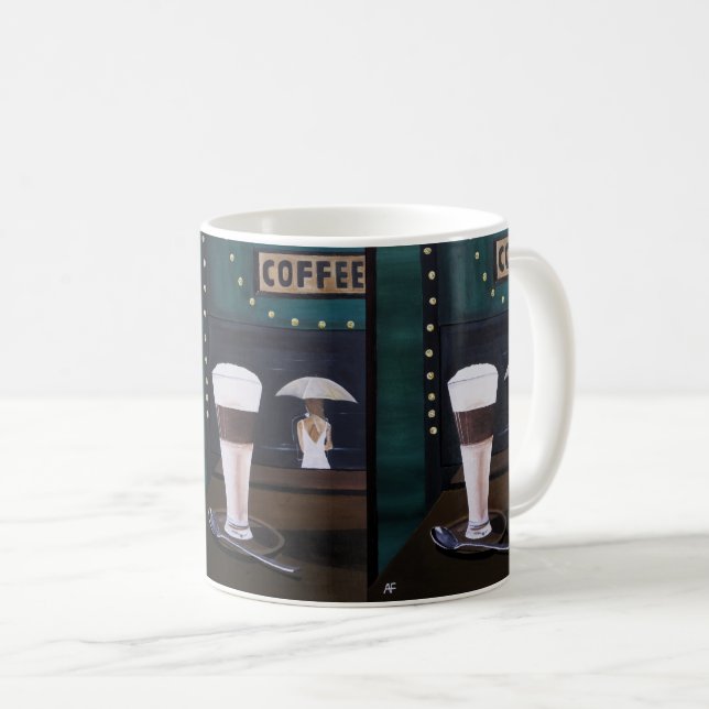 Latte Macchiato Painting by Alfred Fox Coffee Mug (Front Right)