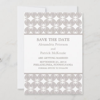 Latte Modern Deco Save the Date Invite