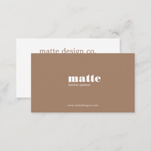 Latte  Modern Elegant Minimalist Professional Business Card