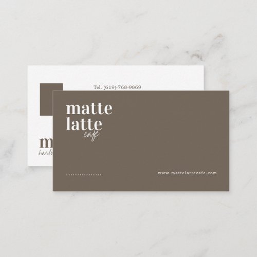 Latte  Modern Elegant Minimalist Professional Business Card