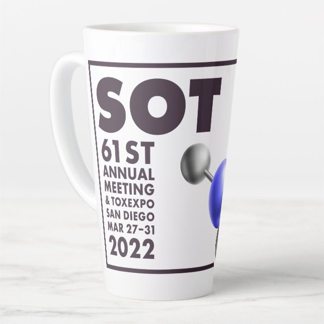 Latte Mug - 2022 Annual Meeting (Left Angle)