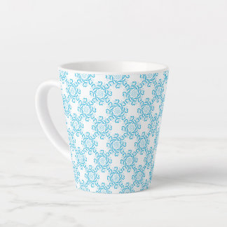 Latte Mug Blue Pattern