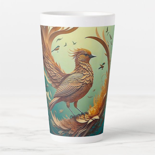 Latte Mug (Brown Bird) (Front)