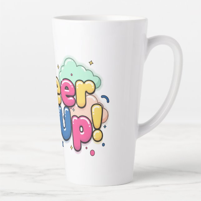Latte Mug Cheer Up – Positive Coffee Mug for Daily (Right)