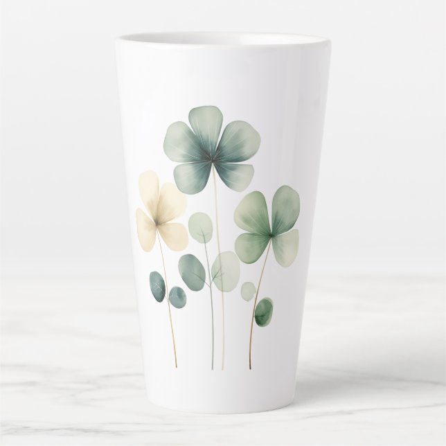 Latte Mug Clovers - St. Patrick's Day (Front)