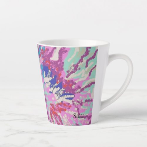 Latte Mug  Hibiscus Flower