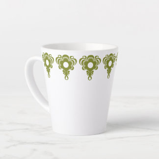 Latte Mug in Retro Simplicity 2 - Olive