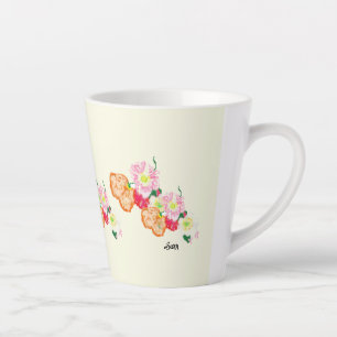 Latte Mug : Poppy Flowers