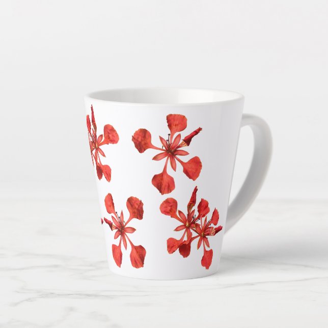 Latte Mug Royal Poinciana (Right Angle)