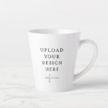 Latte Mug short 12oz.<br><div class="desc">Customize your design in Templett. After you are done editing,  download your file in a JPG format (don't forget to turn on the bleed option). Upload your design here by clicking on the blue "Personalize" button.</div>
