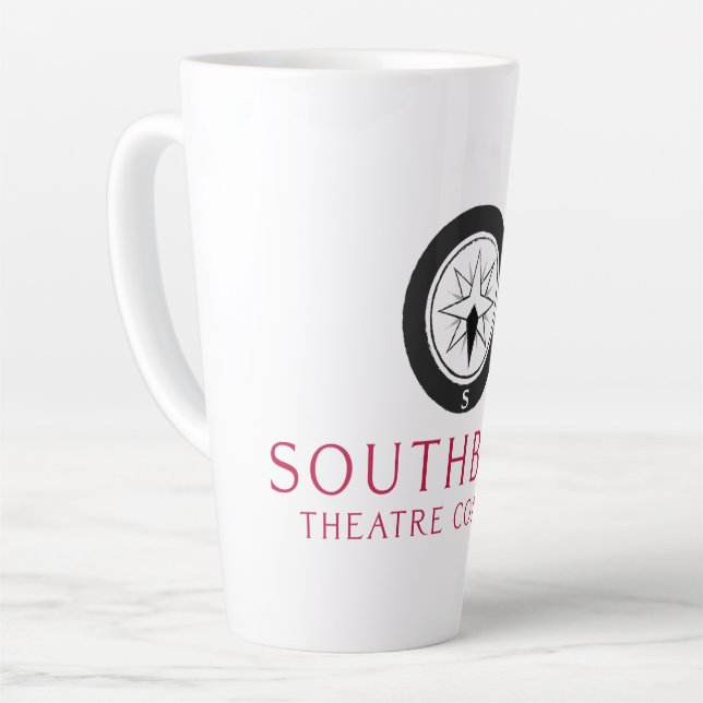 Latte Mug Southbank Theatre Company (Left Angle)