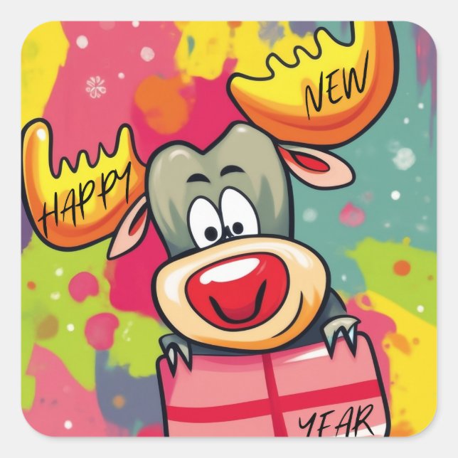 Latte Mug Square Sticker (Front)