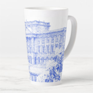 Latte Mug - 'The Grounds at Pemberley' (Blue)