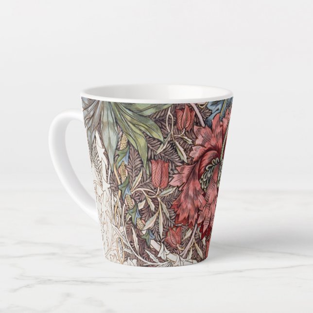 LATTE MUG : WILLIAM MORRIS : HONEYSUCKLE + TULIP (Left Angle)