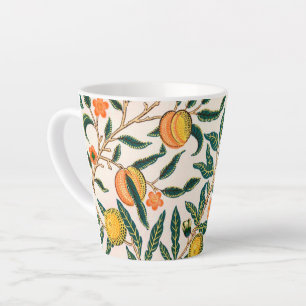 LATTE MUG : WILLIAM MORRIS : POMEGRANATE