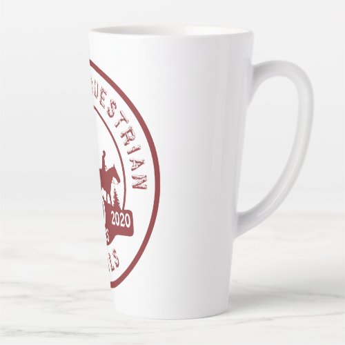 Latte Mug with OET 50_Year Logo Maroon and White
