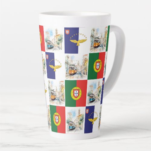 Latte Mug with Portugal Flag and Azores too