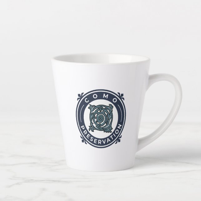 Latte Mug with Single Logo Design (Right)