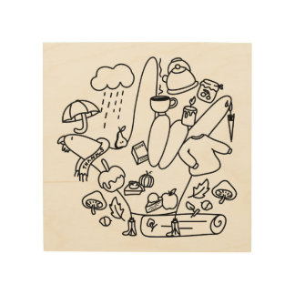 Latte Mug Wood Wall Art