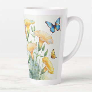Latte Mug - Yellow Morning Glory