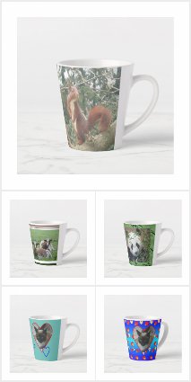 Latte Mugs, Animals Collection