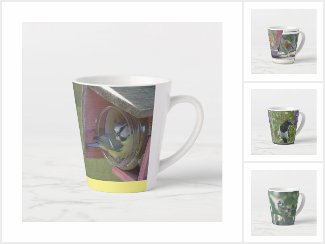 Latte Mugs, Colorful Birds Collection