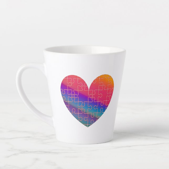 Latte Pun (Mug) Our Heart Head Mug (Left)