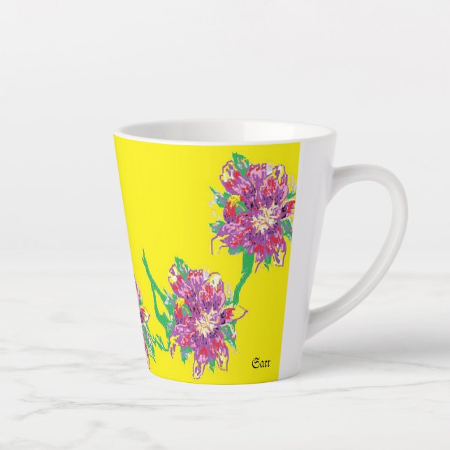 Latte Small Mug Asiatic Lily (Right)