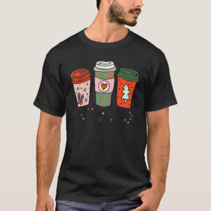 Latte Sweets Drinks Cup Coffee Winter Christmas Pa T-Shirt