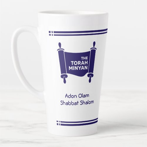 LATTE TORAH MINYAN ADON OLAM SHABBAT SHALOM 17oz Latte Mug
