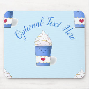 Latte & Whipped Cream (Blue)   Mouse Pad