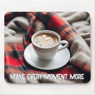 Latte With Heart On a Blanket Mouse Pad