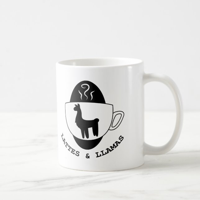 Lattes and Llamas Logo Mug (Right)