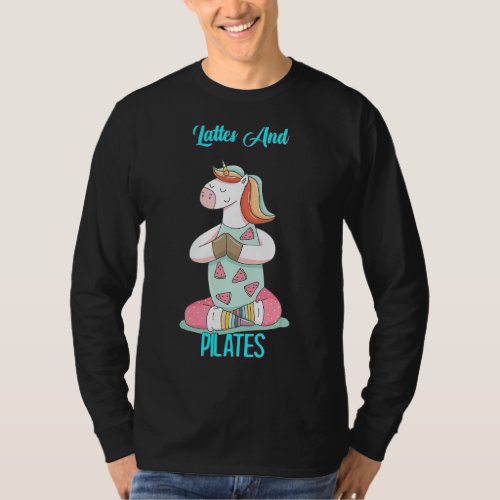 Lattes And Pilates Funny Quote Sarcastic T_Shirt