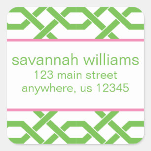 Lattice and Grosgrain Return Address Labels