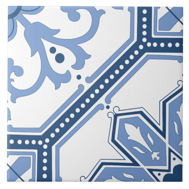 Lattice Bloom Ceramic Tile (Front)