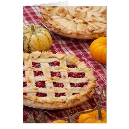 Lattice Cherry Pie And Apple Pie Cards (Front)