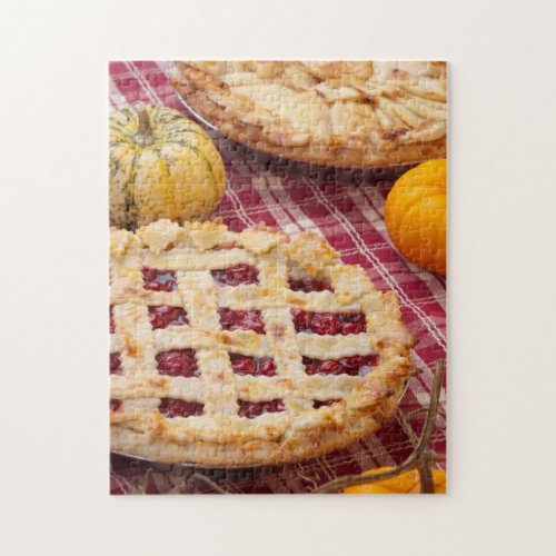 Lattice Cherry Pie And Apple Pie Jigsaw Puzzle